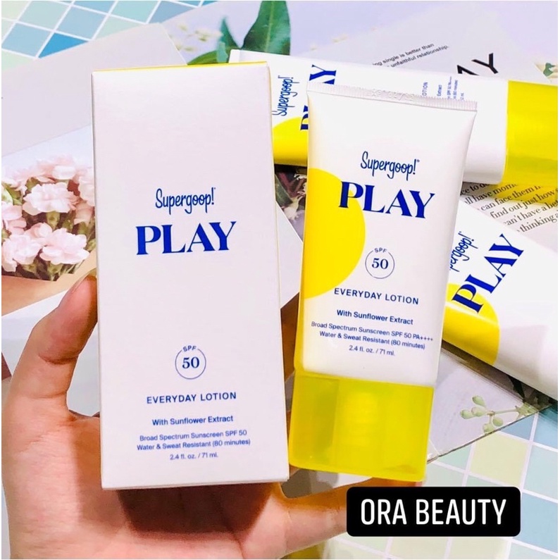 Kem chống nắng Supergoop PLAY Everyday Lotion SPF 50 with Sunflower Extract