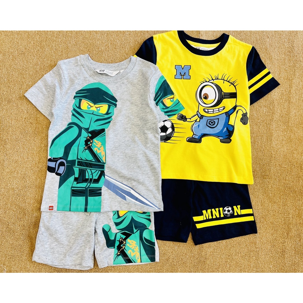 Bộ thun ngắn H.M nhiều mẫu siêu ngầu bé trai 11-32kg - Bigbabyshop