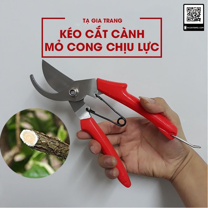 [Mở Bán] - Kéo cắt cành, tỉa cây mỏ cong chịu lực STGT-01