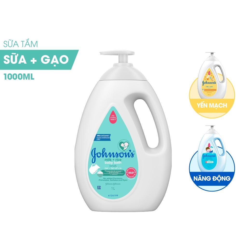 Sữa tắm Johnson's Baby chứa sữa và tinh chất gạo 1000ml