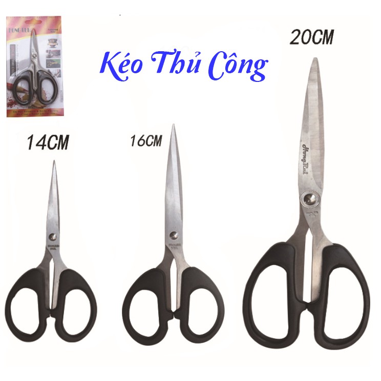 Kéo cắt giấy tiện dụng - 14/16/20 cm