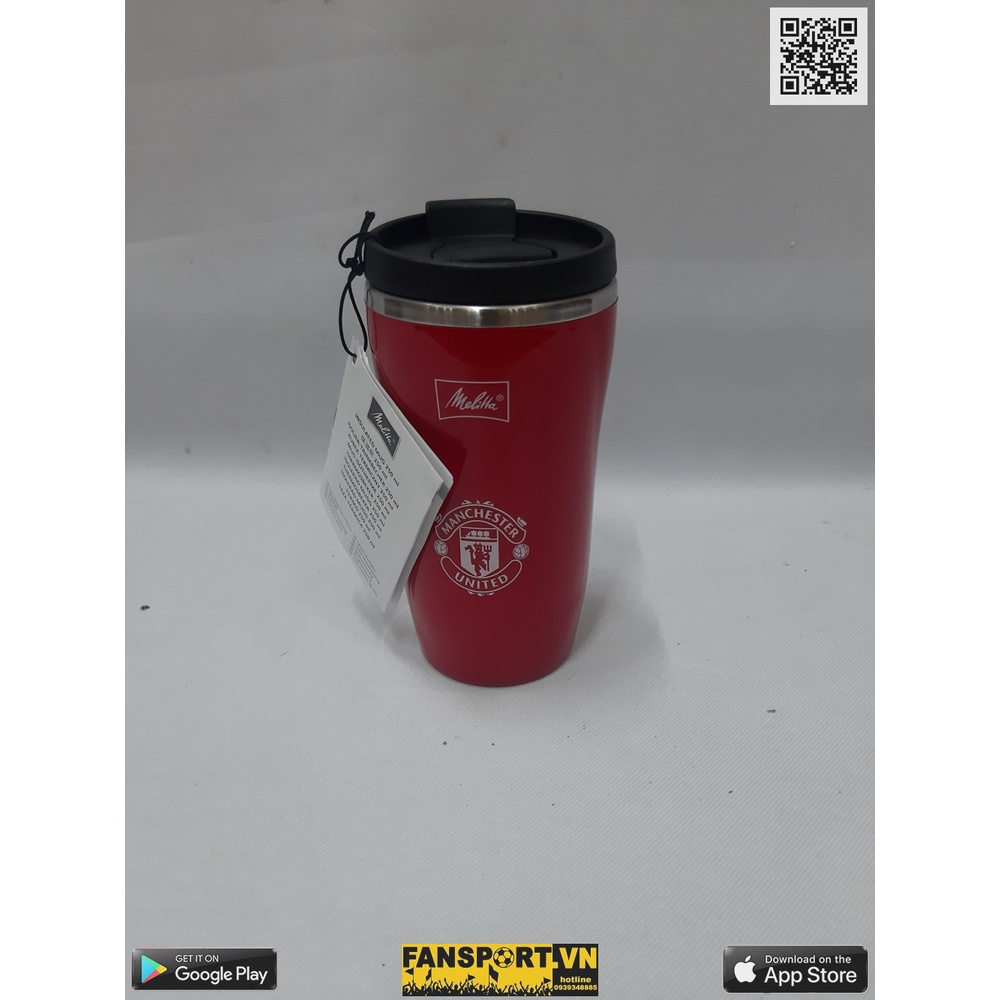 Bình nước giữ nhiệt Manchester United water bottle red melita mug 250 ml màu đỏ
