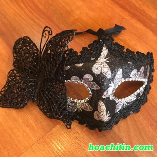 Mặt nạ hoá trang halloween dự tiệc Ren Bướm