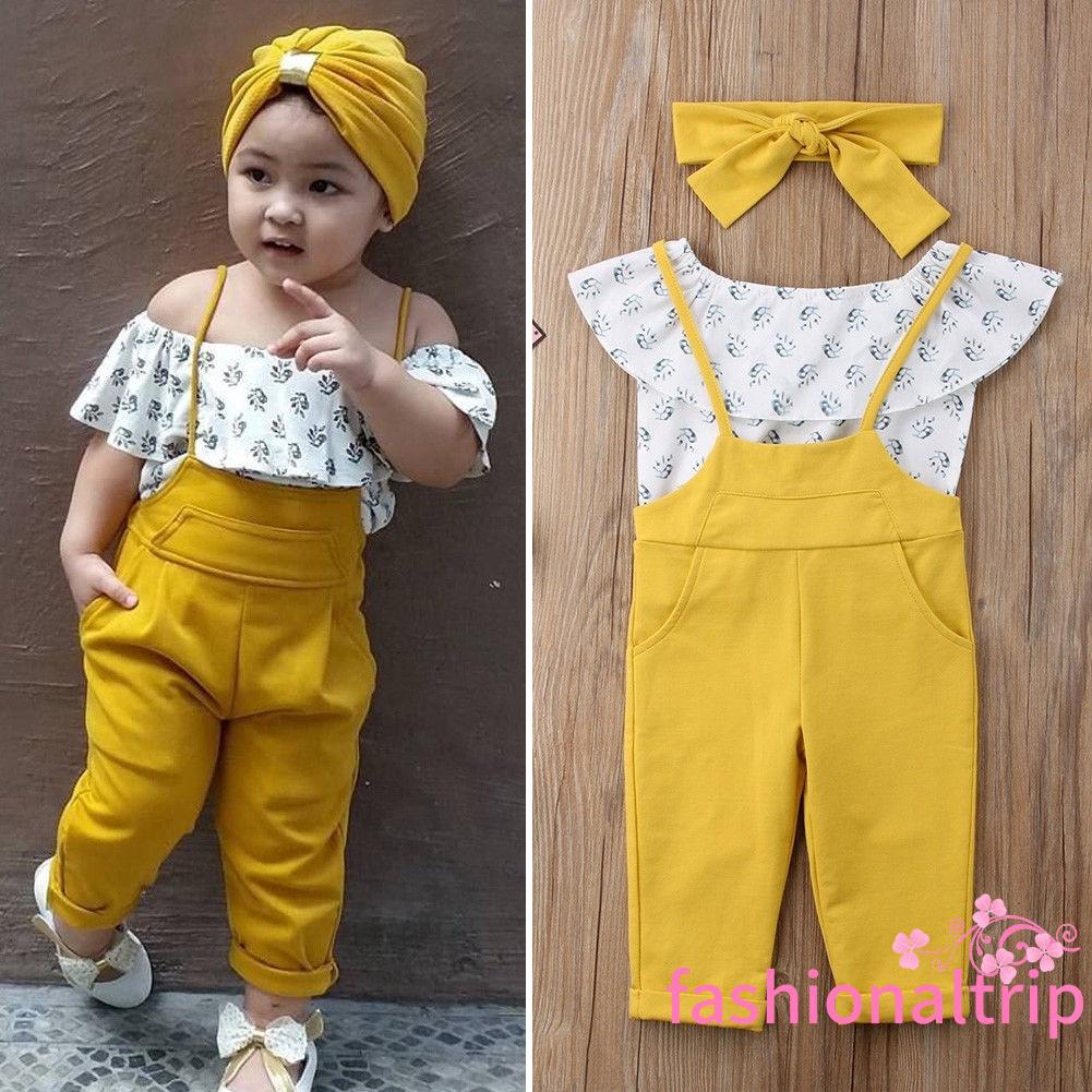 Set Áo Trễ Vai + Quần Legging Dài Thời Trang Mùa Hè Cho Bé Gái