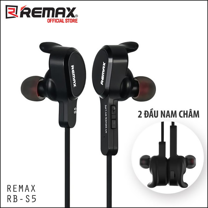 Tai nghe Bluetooth Remax RB-S5 hai đầu hít nam châm