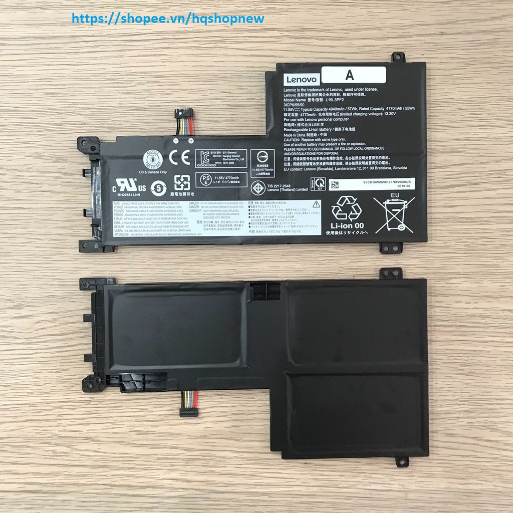 Pin laptop Ideapad 5-15IIL05 5-15ARE05 Series Notebook L19L3PF2 L19D3PF3 L19C3PF4 57Wh