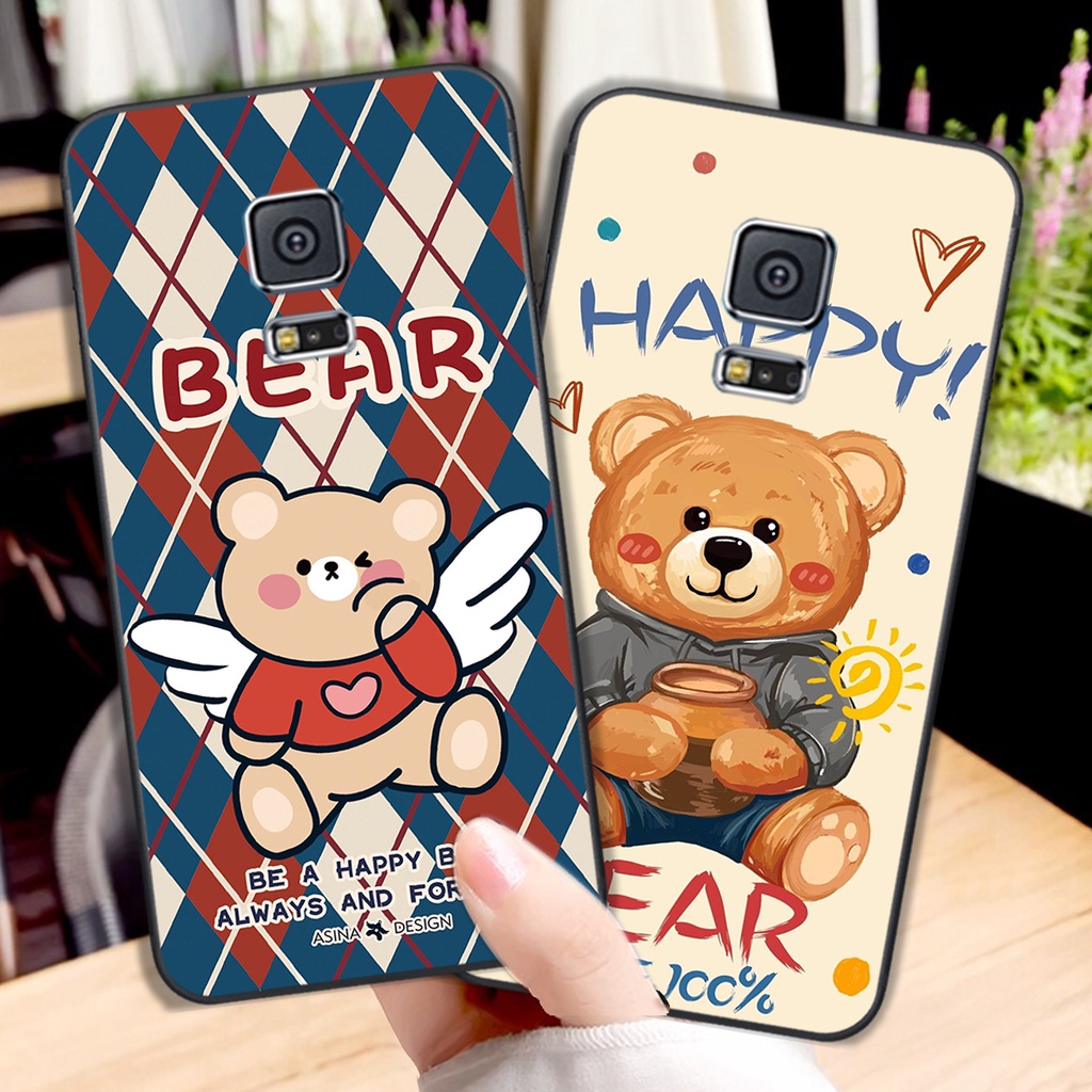Ốp lưng Samsung S4 / S5 / Note 4 / Note 5 in hình cute, chú gấu thể thao tinh nghịch cực đáng yêu
