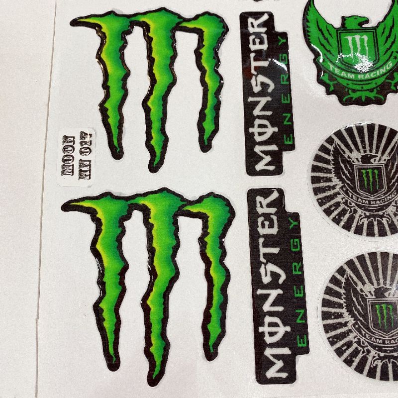 Tem nổi monster mẫu 17 cao cấp dán xe máy, ô tô, mũ bảo hiểm chống thấm nước, chống bay màu