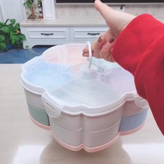 Khay mứt xoay 2 tầng
