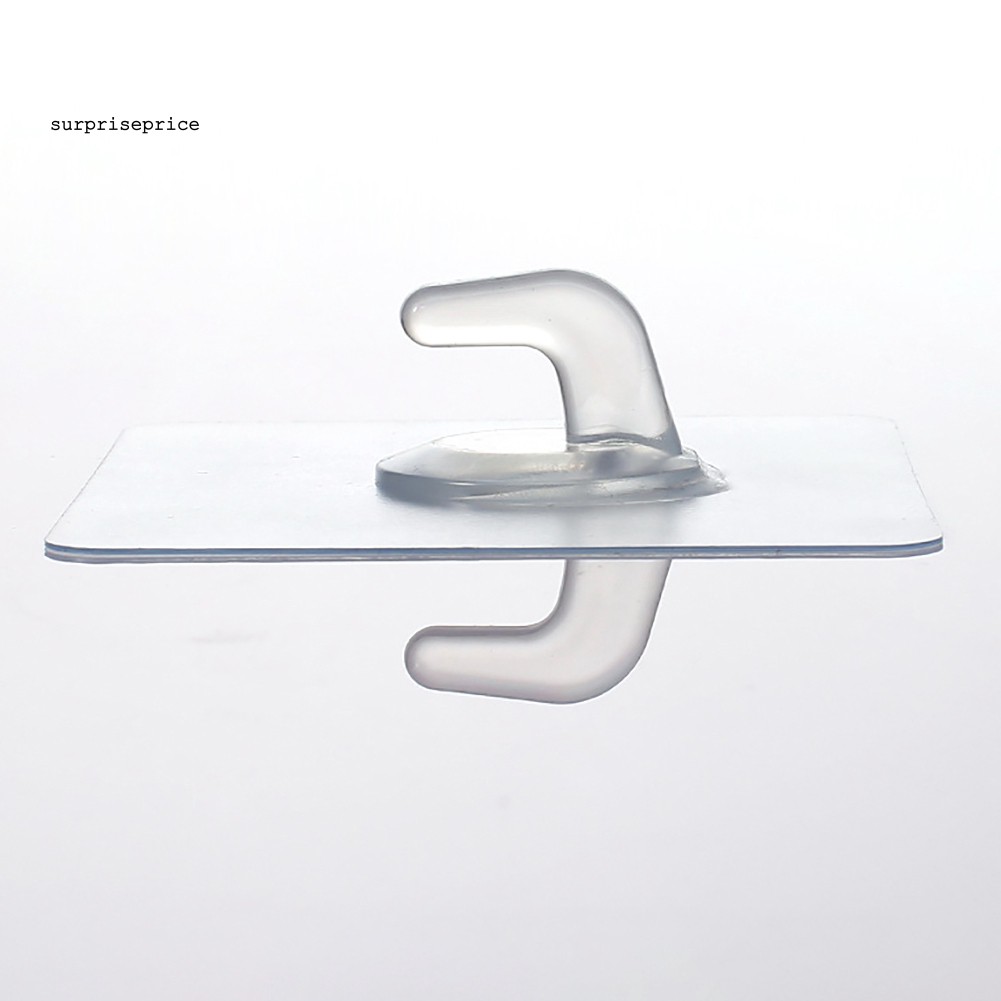 Set 10 móc treo tường trong suốt chống nước siêu dính tiện lợi