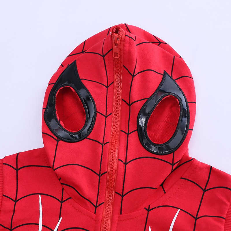 Adorable Spider-Man T-shirt+pants+jacket set for kids