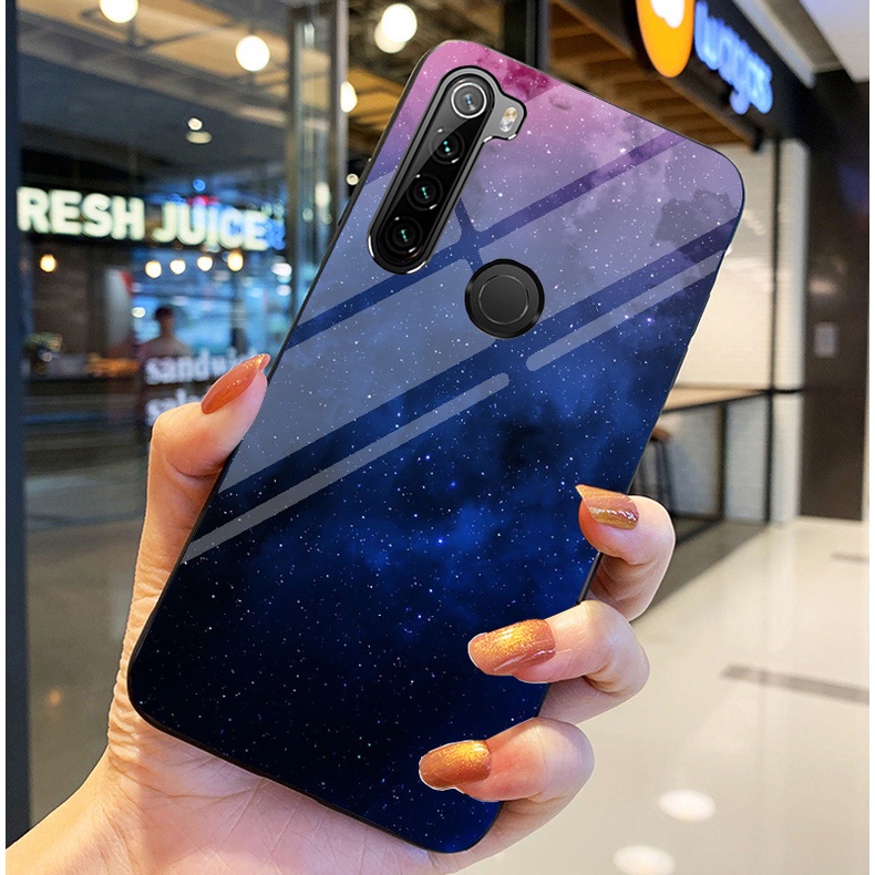 Ốp Lưng XIAOMI REDMI NOTE 8 Ốp kính bóng cao cấp Phi Hành Gia
