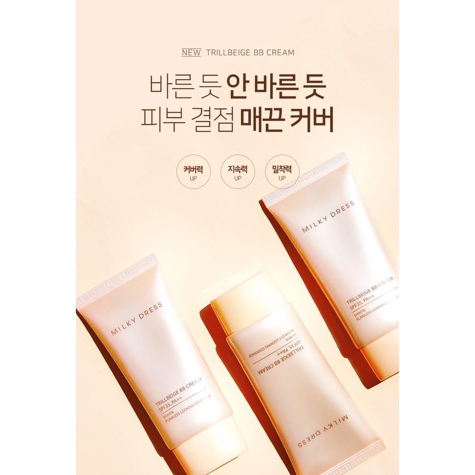 KEM BB CHE KHUYẾT ĐIỂM, KIỀM DẦU MILKY DRESS TRILLBEIGE BB CREAM 50ML CHÍNH HÃNG - 9892