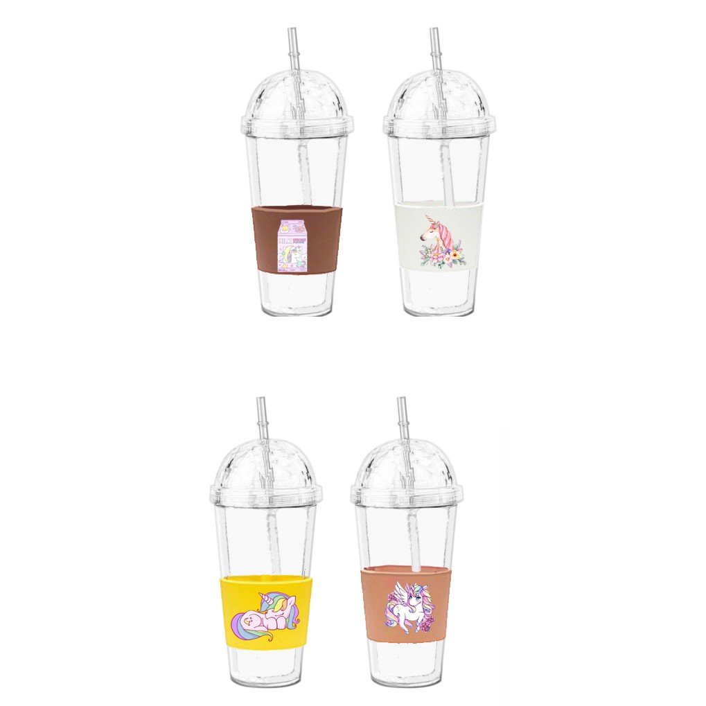 Cốc 2 lớp ngựa thần unicorn C2DI9 cốc giữ nhiệt ly 2 lớp cốc làm lạnh dễ thương