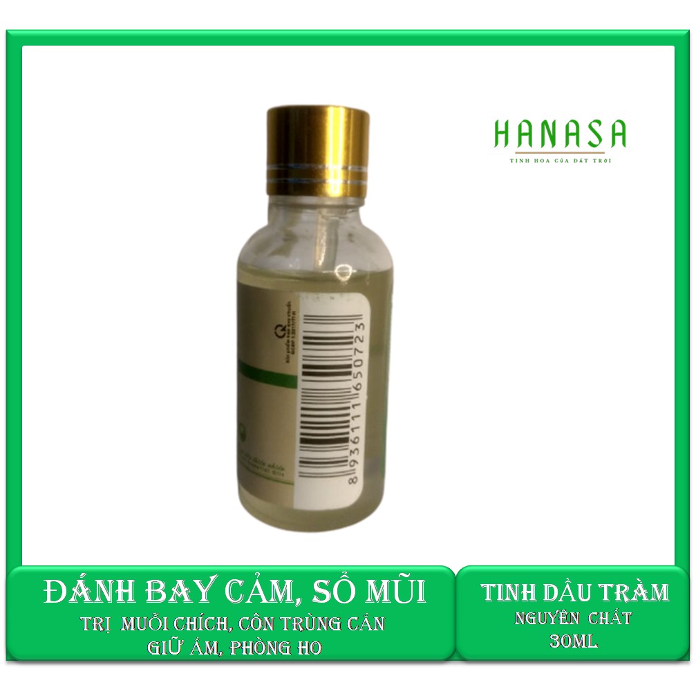 [Tinh dầu giả hoàn tiền]Tinh dầu tràm Hoa Nén 30ml [nguyên chất] trị muỗi đốt, đánh bay cảm, ho.