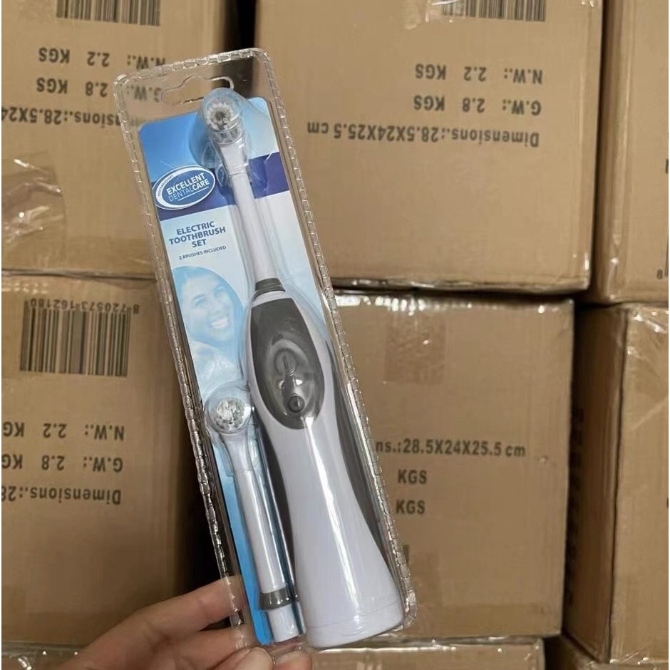 Bàn chải điện Uk lông tơ mềm chống đau răng tặng kèm 1 đầu thay thế