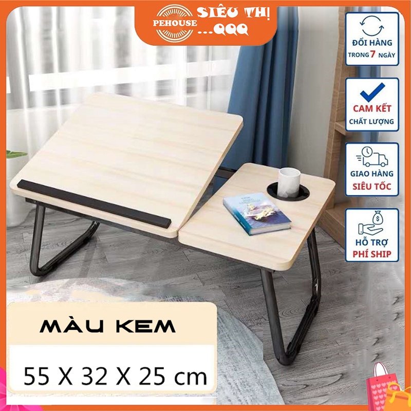Bàn Laptop Bàn Học Ngồi Bệt Tùy Chỉnh Góc Độ Chất liệu gỗ ép, khung kim loại,dành cho học sinh