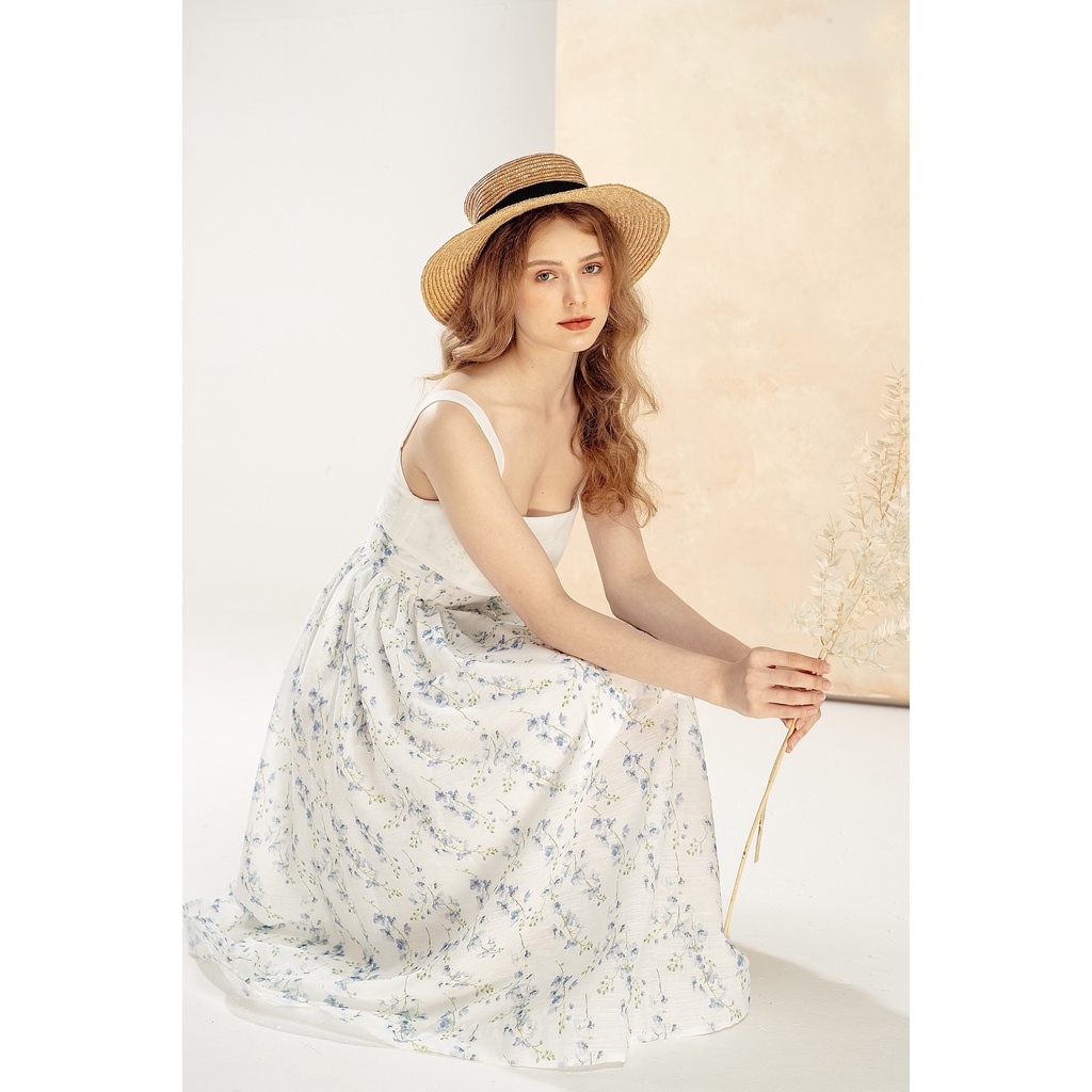 TIELA  Đầm váy hoa xoè hai dây - Wendy Dress