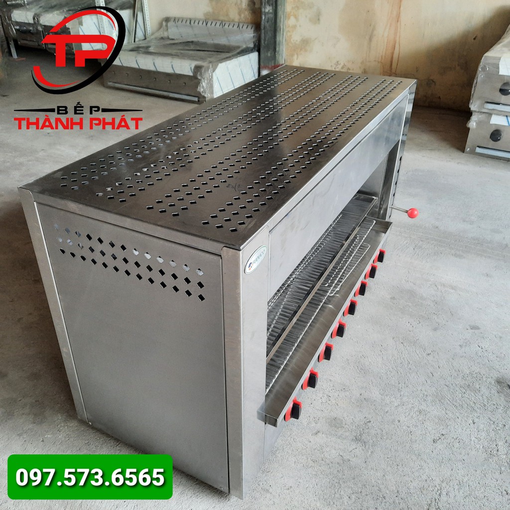 Lò Nướng Salamander 8 họng, Bảo Hành 24 Tháng, Họng Bằng Gang Đúc Siêu Bền