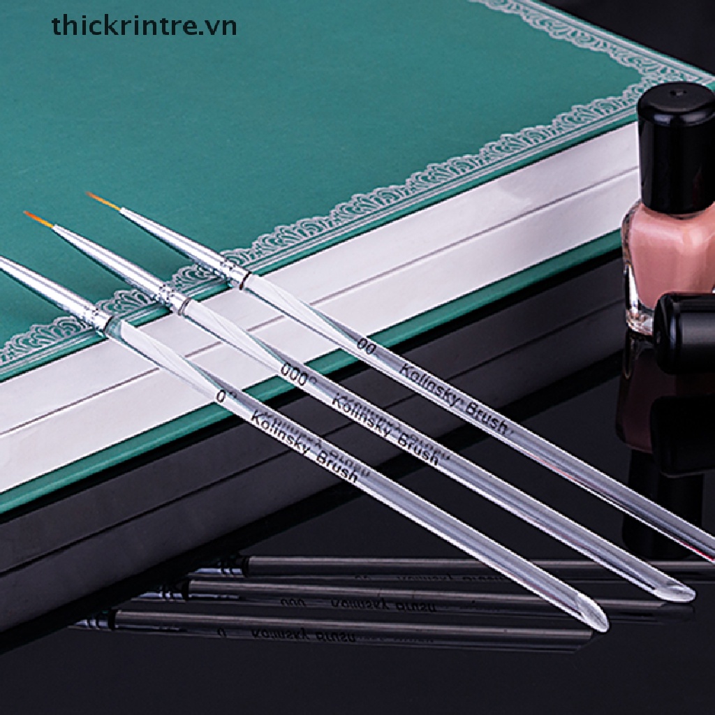 Set 3 Cọ Vẽ Trang Trí Móng Tay Nghệ Thuật