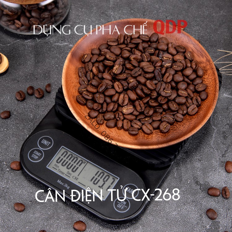 Cân Điện Tử Nhà Bếp Cân Chia Thực Phẩm 3kg Tặng Kèm 2 Pin AAA