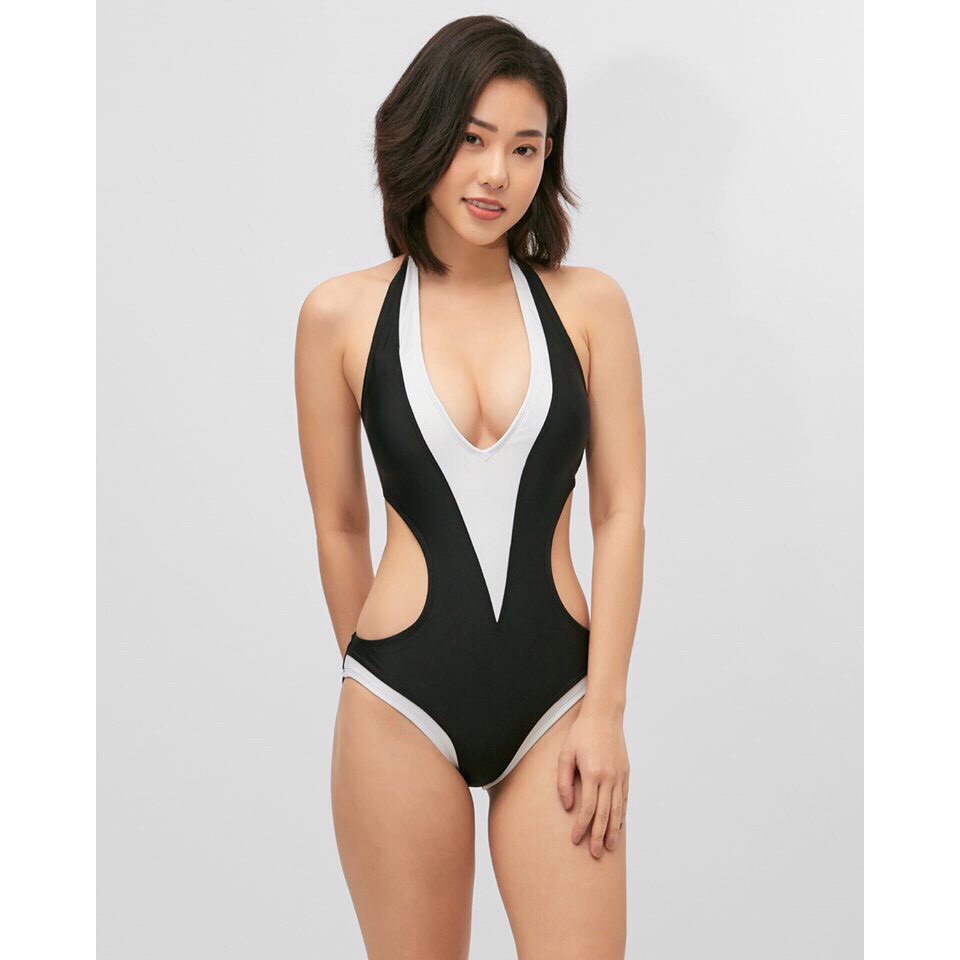 BIKINI Liền Thân Khoét Eo Phối Viền Trắng - BIKINI129k | BigBuy360 - bigbuy360.vn