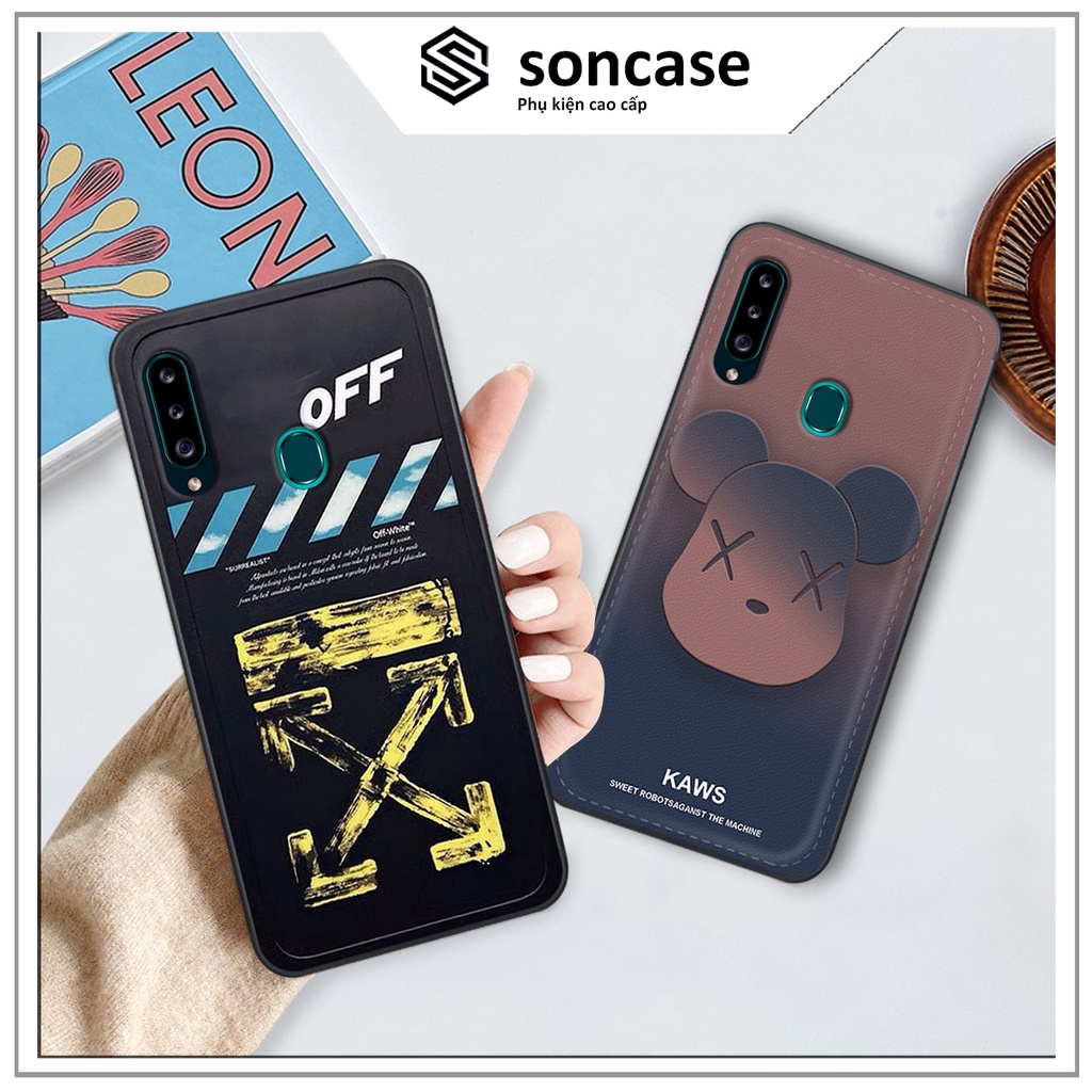 Ốp Samsung A20s in hình Stixker,bearkick cute và dễ thương, ốp lưng Son store 6868