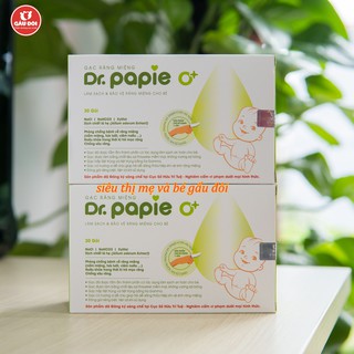 Gạc rơ miệng lưỡi Dr.Papie hộp 30 miếng 0M+