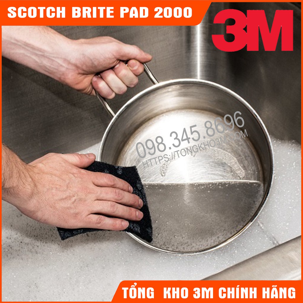 Miếng Chùi Rửa Đa Năng 3M Scotch Brite Power Pad 2000 Hạn Chế Xước