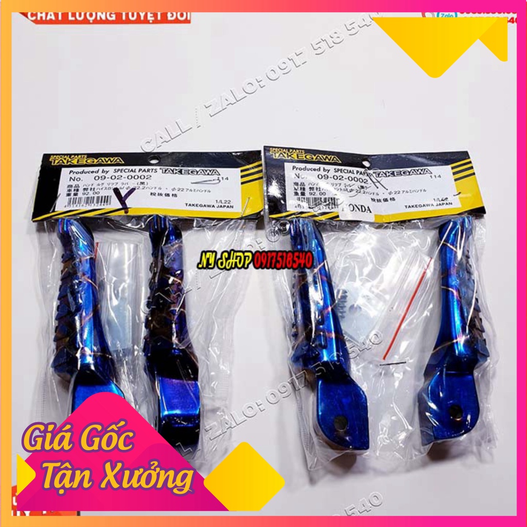 🥇 GÁC CHÂN SAU TAKEGAWA JAPAN NHÔM NGUYÊN KHỐI CHO HONDA - YAMAHA  ( MÀU XANH TITAN) 🥇 (Ảnh Sp thật)