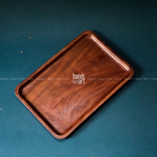 Khay gỗ chữ nhật decor ( 36x24cm)