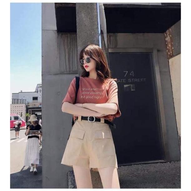 [GiáHủyDiệt] Quần short kaki kèm dây đai
