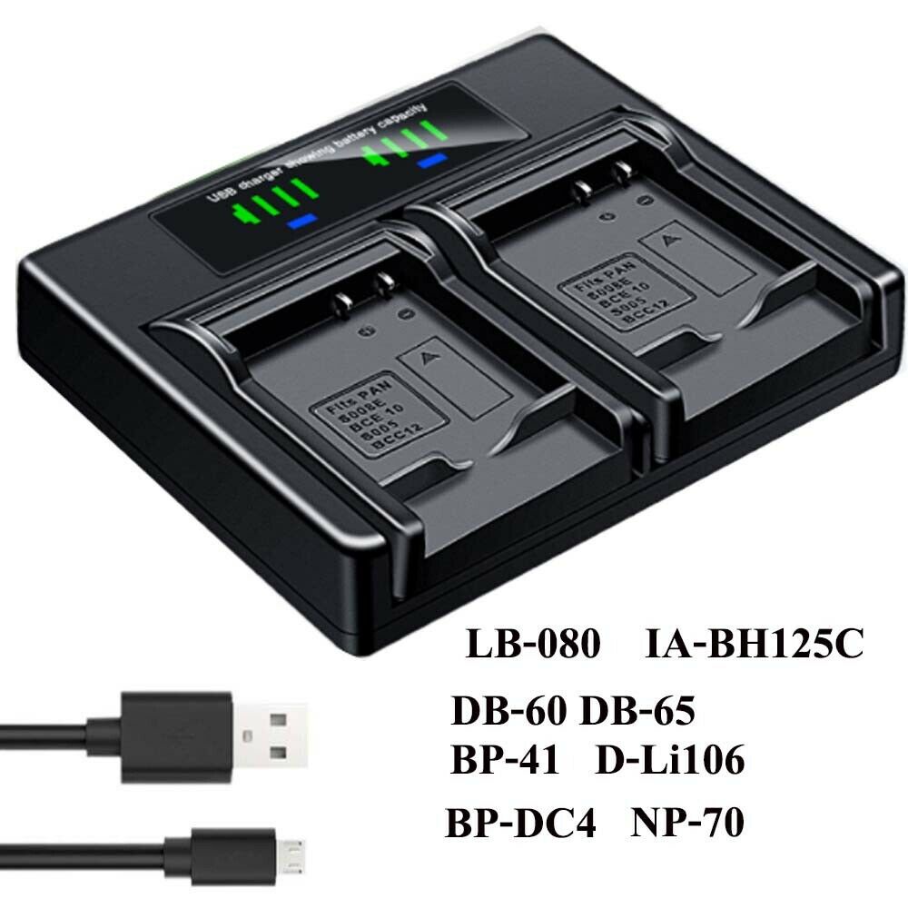 Bộ Sạc Pin Kép Cho Ricoh DB-60 65 GR Digital III IV G600 G700 G700SE