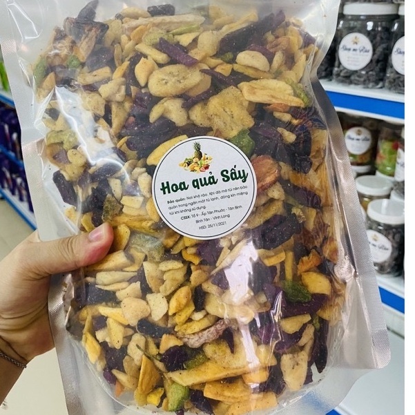 1kg Hoa quả sấy mix thập cẩm vỡ (trái cây sấy vỡ)