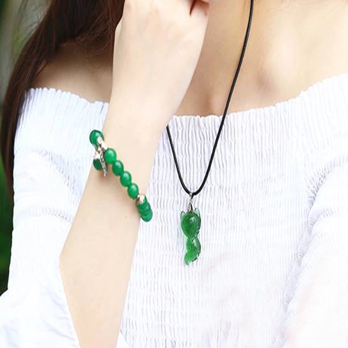 Vòng đá hồ ly theo tuổi + dây chuyền