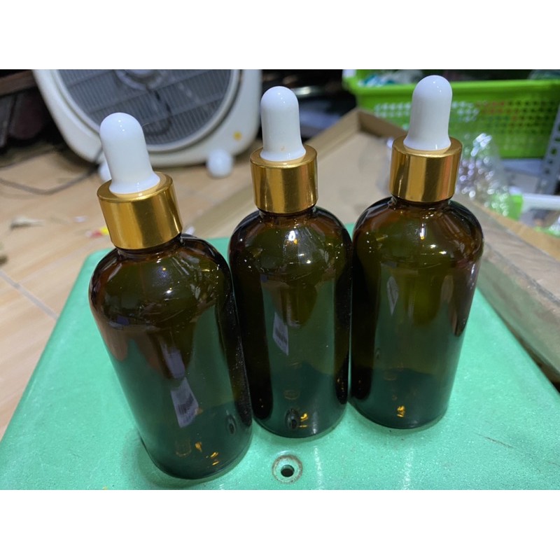 Chai chiết 100ml nâu nút bóp nhỏ giọt ( combo 10 chai )