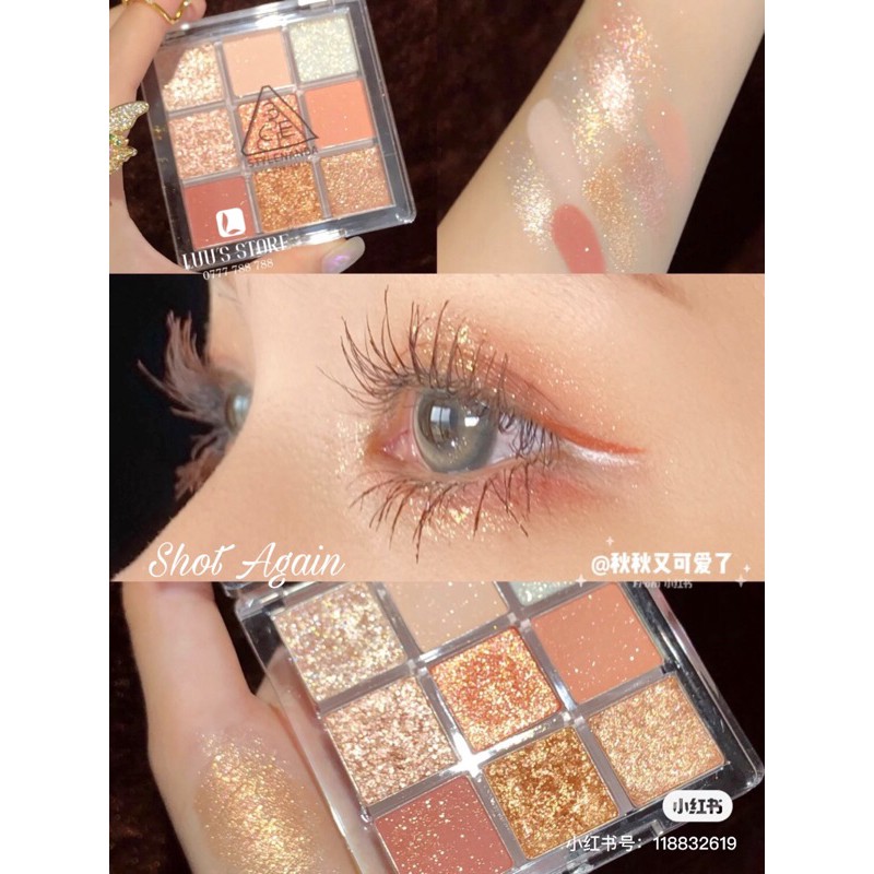 Bảng Phấn Mắt 3CE Shot Again và Delightful Vỏ Trong Multi Eye Color Palette