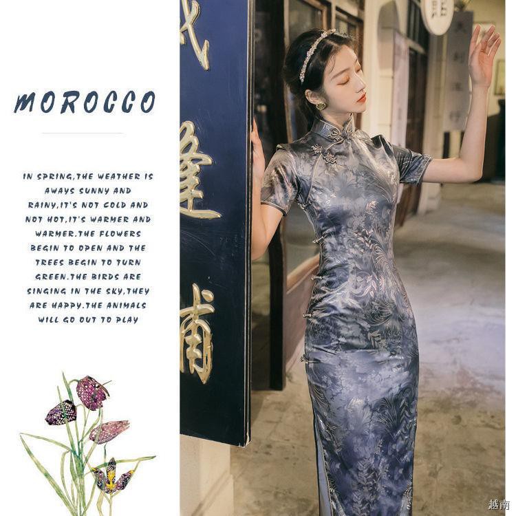 ❇Sườn xám Thượng Hải cũ, Trung Hoa Dân Quốc cổ, khí chất mảnh mai, cô gái trẻ cải tiến phong cách mặc hàng ngày