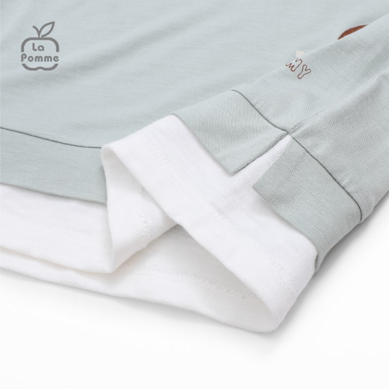 Bộ đồ dài tay La Pomme Gia đình Sồi - Xanh