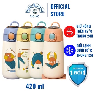 Bình giữ nhiệt cute soika st02420 inox 304 420ml