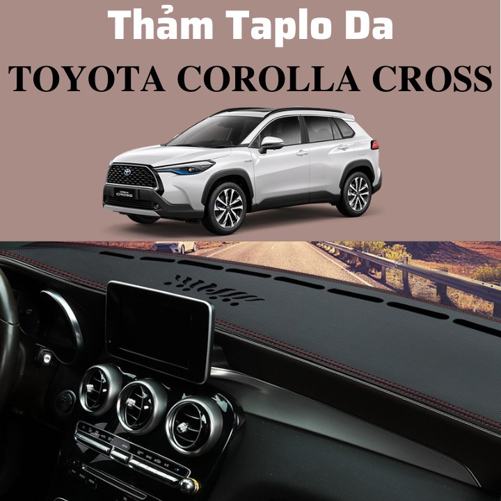 Thảm taplo da carbon và Nhung lông cừu cao cấp xe Toyota Corolla Cross 2020 2021