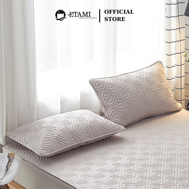 Vỏ gối nằm vỏ gối trần bông cao cấp ETAMI Cotton 100% hàn quốc kích thước 45x65cm màu trơn basic (Chọn Màu)