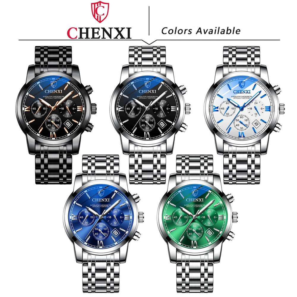 Đồng Hồ Đeo Tay Chexi Chống Thấm Nước Bằng Thép Không Gỉ Thời Trang Cho Nam