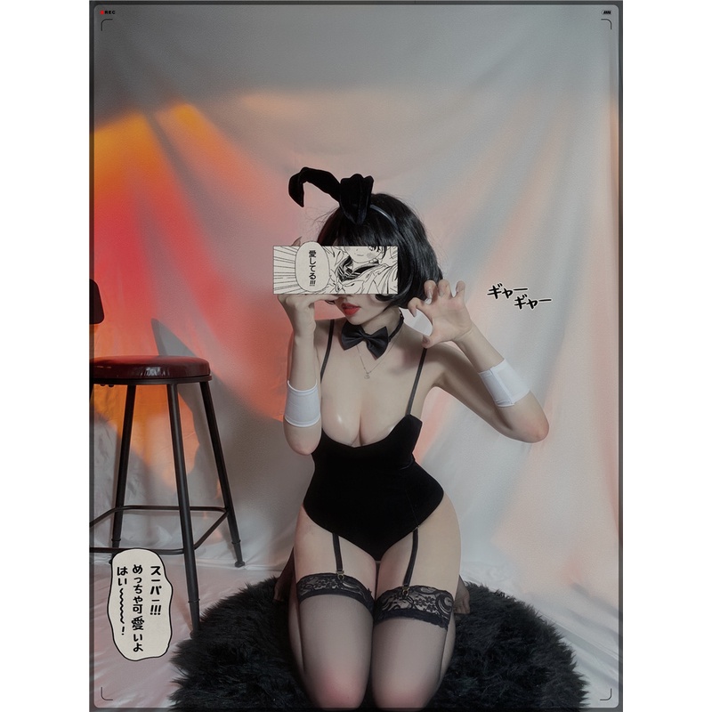 Bộ cosplay jum tai thỏ nhung sexy 5118