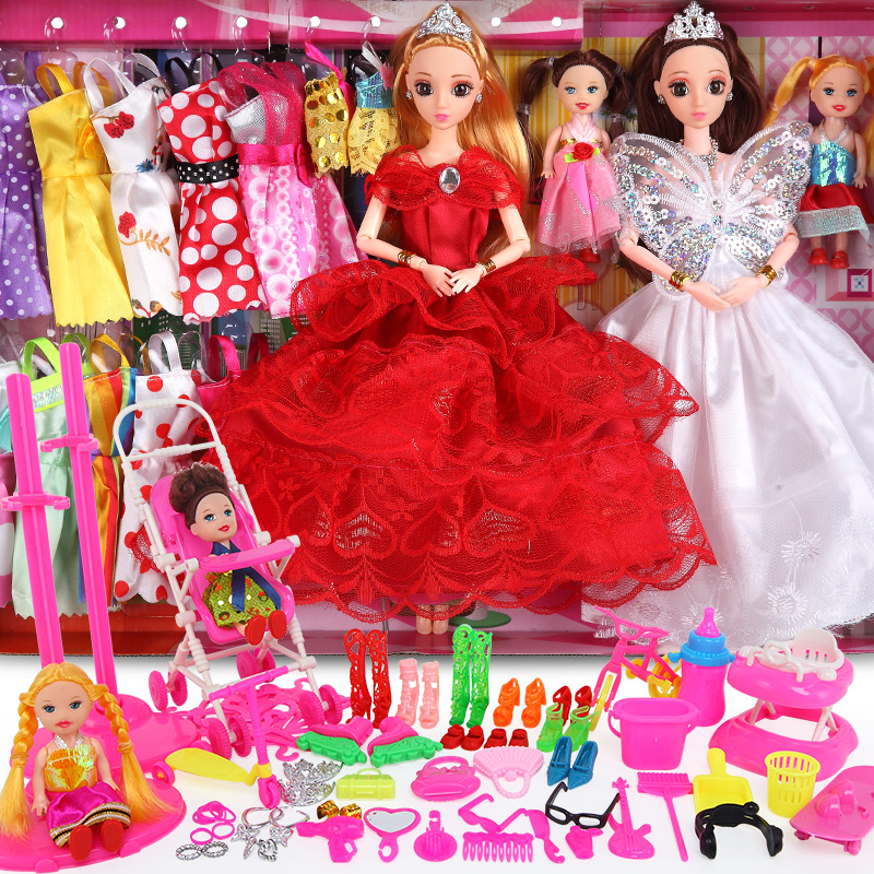 Bộ Đồ Chơi Búp Bê Barbie Thiết Kế Xinh Xắn Cho Bé Gái