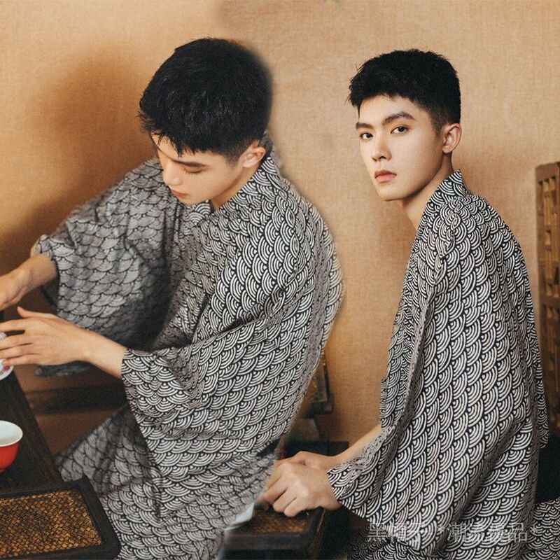 Áo Kimono Cách Tân Phong Cách Nhật Bản Thời Trang Cho Nam | BigBuy360 - bigbuy360.vn