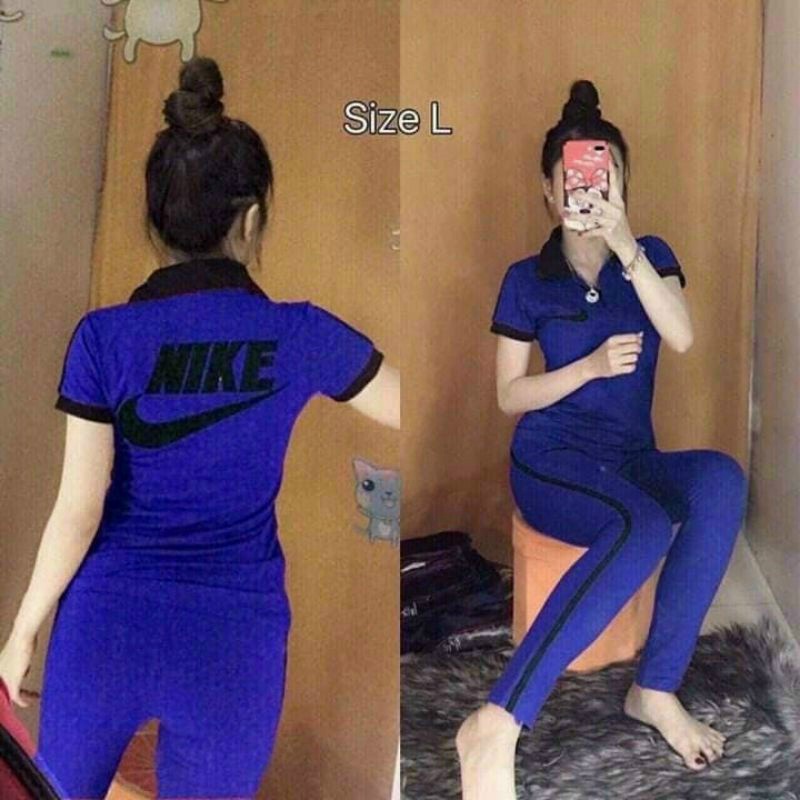 (Free Ship) ĐỒ BỘ ÁO CỔ BẺ PHỐI QUẦN DÀI CÙNG MÀU DÁNG ÔM CHẤT COTTON 4 CHIỀU MỀM MỊN, DÀY DẶN, HÚT MỒ HÔI SIÊU HOT UP h