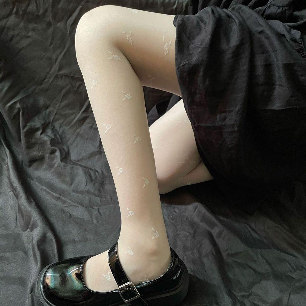 Vớ Lưới Thoáng Khí Thoải Mái Họa Tiết Hoa Phong Cách Lolita Cổ Điển