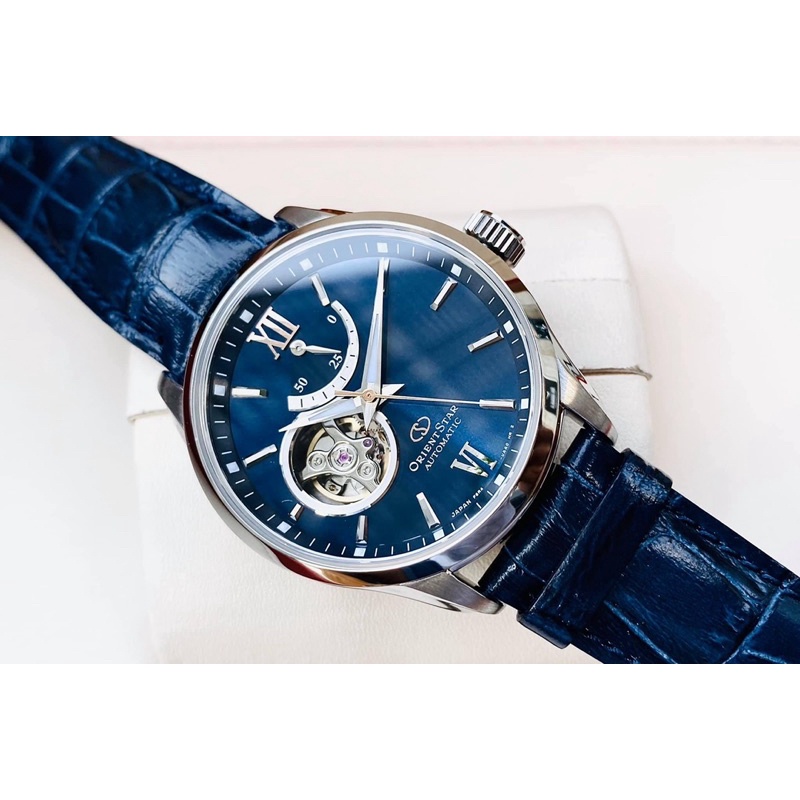 ĐỒNG HỒ NAM CHÍNH HÃNG Orient Star RE-AT0006L00B Open heart Blue Dial Automatic