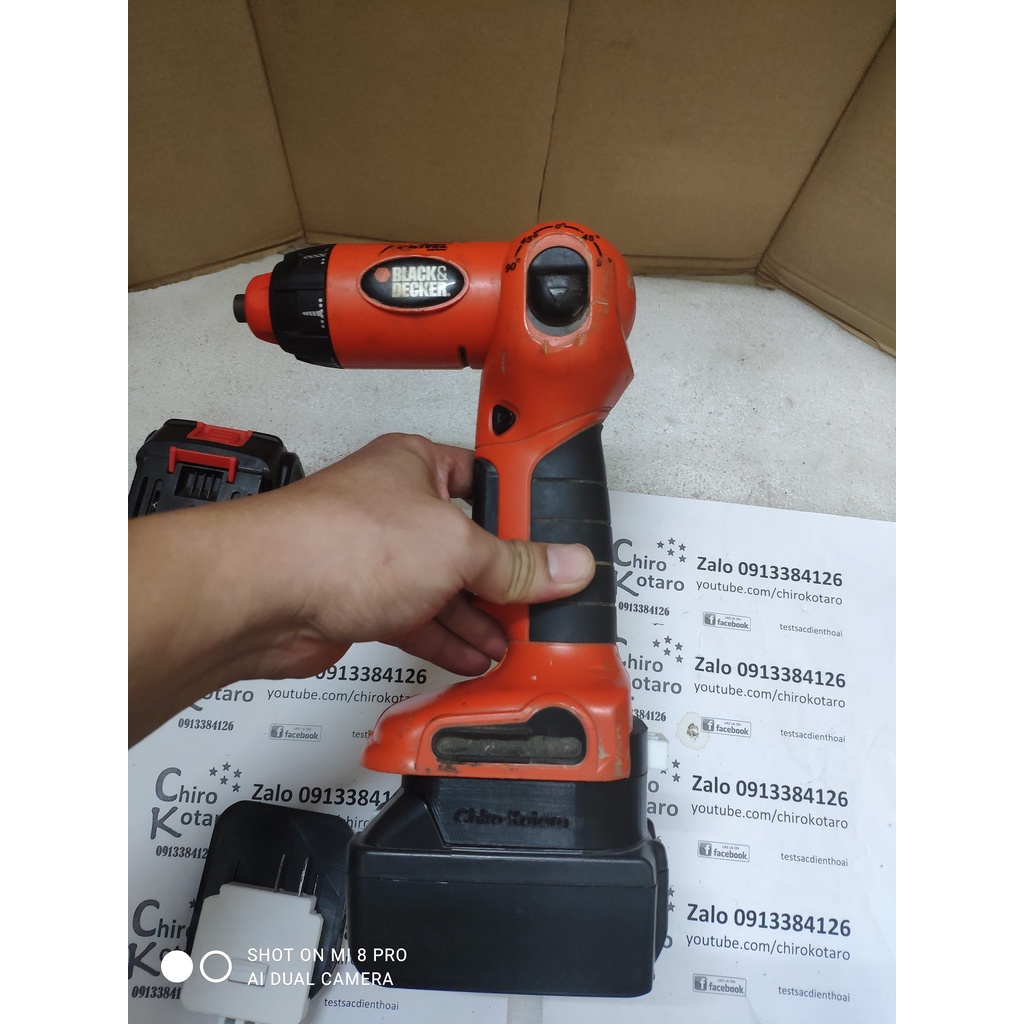 Đế chuyển pin cho máy Black Decker 12V NiCD dạng cài sang dùng hộp pin Makita LXT cài 12V 14V